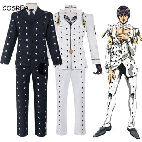 Anime JoJos Bizarre Adventure Bruno Buccellati Cosplay Costumes Men Boys Funerali Suit Full Sets Halloween Carnival Party