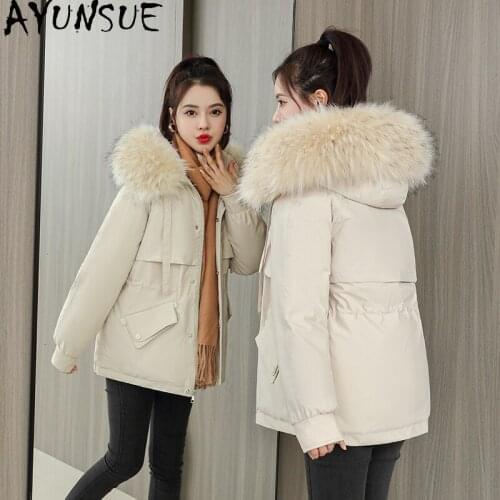 AYUNSUE Winter Jacket Women 2021 Warm Black Coat Female Hooded Thick Parkas Womens Clothing Korean Style Casaco Feminino Gxy66
