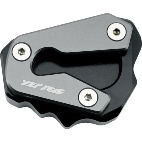 Motorcycle CNC Kickstand Foot Side Stand Extension Pad Enlarge Stand Plate for YAMAHA YZF R6 YZF-R6 2020-2021