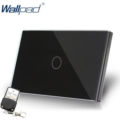 Remote Dimmer Wallpad US/AU Standard Glass Switch AC 110~250V Black Dimmerable Wall Light Switches With Remote Control