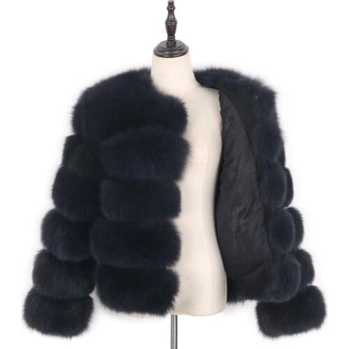 2021 New Winter Women Real Fur Coat Fox Fur Coat Furred with Sleeves Coats and Jackets Natural Hooded Collar Clothing Length Age