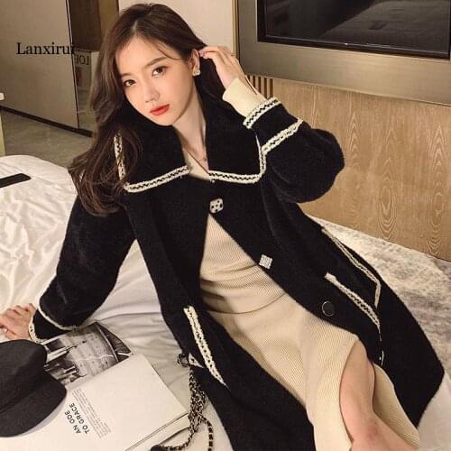 Autumn and Winter Womens Waterproof Mink Jacket Fashion Womens Warmth and Soft Slim Big Pockets Loose Boutique Cotton Jacket