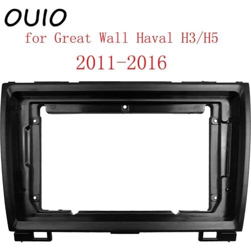 OUIO 9inch car dashboard Double Din DVD frame decoration kit dashboard panel suitable for Great Wall Haval H3/H5 2011-2016 frame
