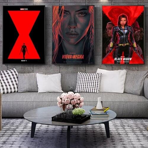 Marvel Avengers Superhero Black Widow Movie Posters And Print Wall Art For Living Room Home Decoration Canvas Painting Picture