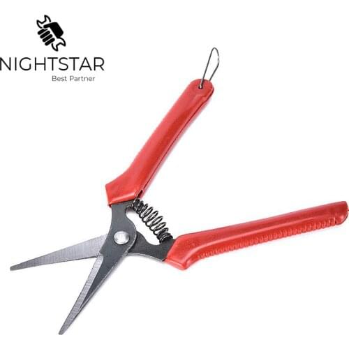 Carbon Steel Flower Fruit Tree Pruner Trimmer Pruning Shears Garden ScissorsStraight Head Garden Shears Pruning Shears Scissors