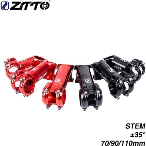 ZTTO MTB Road Bike Stem 70 90 110mm 35 Degree High-Strength Lightweight Aluminum Alloy 31.8mm Polished For XC AM Bicycle Parts
