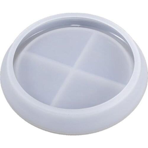 Silicone Crystal Epoxy Resin Mold Round Saucer Coaster Casting DIY Crafts Mould
