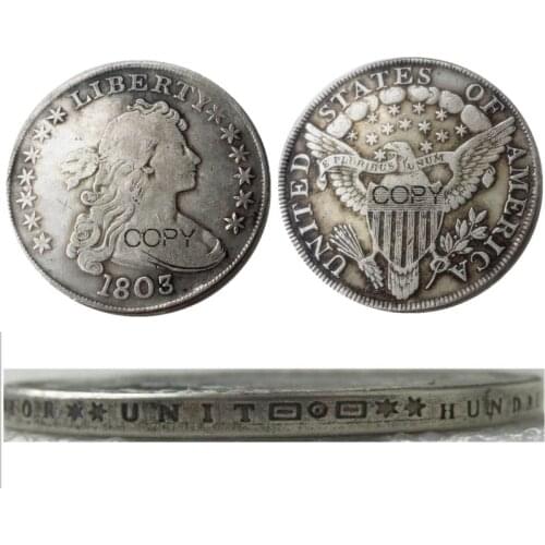 US 1803 Draped Bust Dollar Silver Plated Copy Coin
