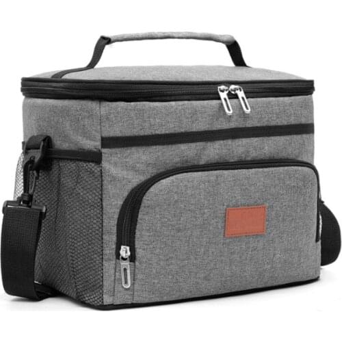 15L insulated lunch bag Bento box container tote Travel outdoor cooler bag picnic waterproof Handbag