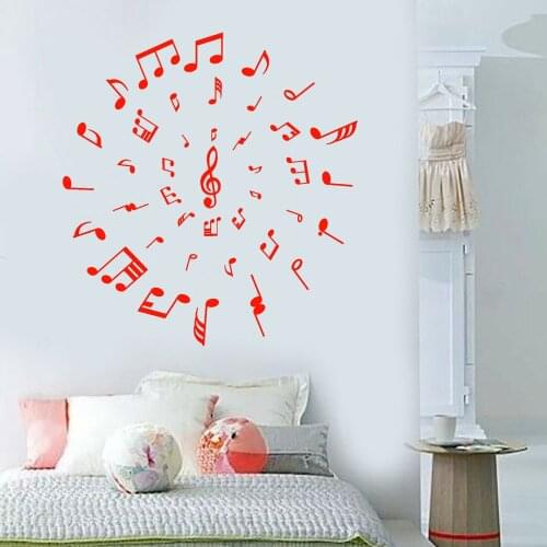 Musician Melody Style Vinyl Wall Decal Music Lover Notes Bedroom Wall Stickers Removable Art Home Decoration Wallpaper Z244