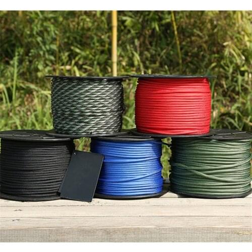 Military standard Diameter 4mm 9 core High Strength Paracord climbing auxiliary rope Survival safety rope length 31m,50m,100m