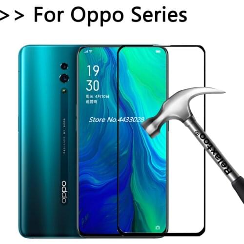 Full Coverage Tempered Glass for Oppo A3S A5 Reno 5G F5 Youth Realme 2 F9 F11 Pro F1S Glass Screen Protector CPH1803 OppoF11 F1