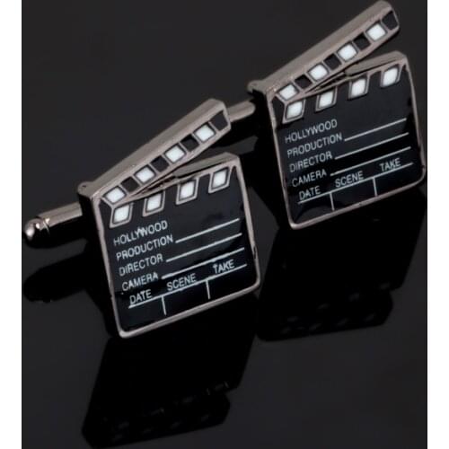 Cufflinks Factory Retail Fashion Cufflinks Black Color Hollywood Film Design Cuff Links for director gift