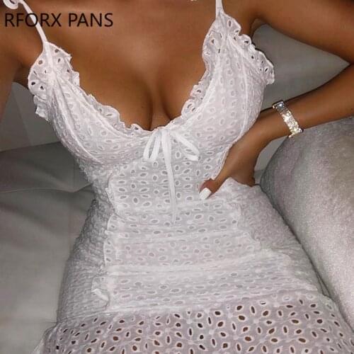 Women Sleeveless Tied Strap Lace Insert Hollow Out Ruched Mini Dress Elegant Fashion Mini Dress Chic Dress