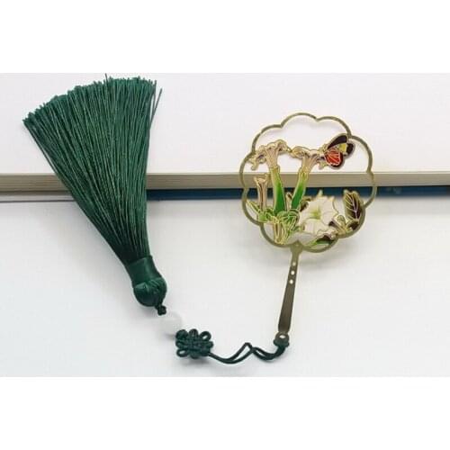 1pc Flower Butterfly Tassel Pendant Bookmark Cute Metal Art Exquisite Book Mark Page Folder Office School Supplies Stationery
