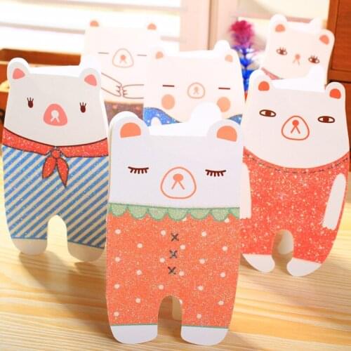 1pcs E37 Stationery SVTP-284 Bear 2 Style Blessing Card / Holiday Blessing Card / Creative Greeting Card