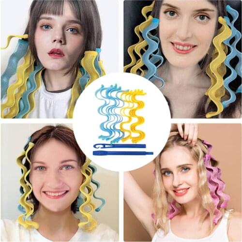 12PCS Magic Hair Curlers 30CM DIY Portable Hairstyle Rollers Sticks Durable Beauty Makeup Curling Hair Styling Tools