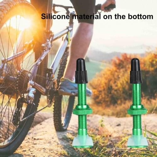 2Pcs Extended Valves Fine Fit Corrosion Resistant Silicone Bottom Tubeless Tires Gas Nozzle for Bike bouchon de valve 자전거 액세서리