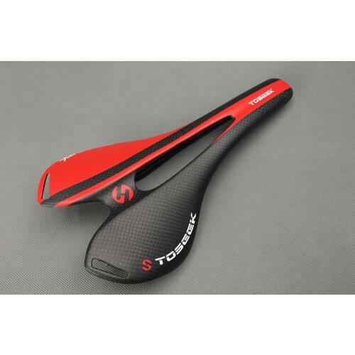 2017 newest TOSEEK 3k matte full Carbon Fiber Saddle Road/MTB Bicycle Bike Seats Bike Parts red carbon saddle 6 colors