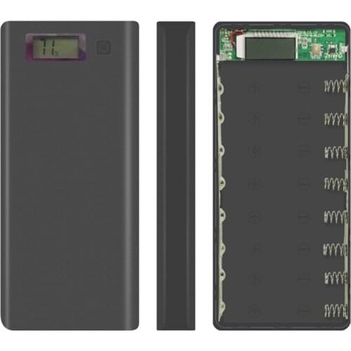 8x18650 DIY Portable Battery Power Bank Shell Case Box LCD Display Powerbank Box For DIY KIT Powerbank