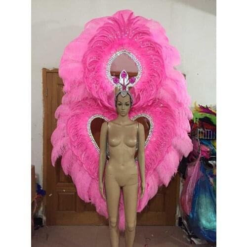 Latin dance Samba accessories Fashion exquisite headdress feathers Delicate dance shows accessories