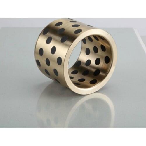 JDB 20*26*25 oilless impregnated graphite brass bushing straight copper type, solid self lubricant Embedded bronze Bearing