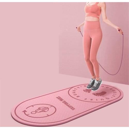 Mute Rope Skipping Mat Household Buffer Jump Rope Pad Silent TPE Non-slip Yoga Mat Waterproof for Rope Jumping Fitness Workout