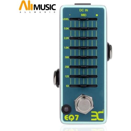 EX Micro Pedal EQ7 Mini Guitar Equalizer Effect Pedal 7-Band EQ Metal True Bypass Guitar Accessories