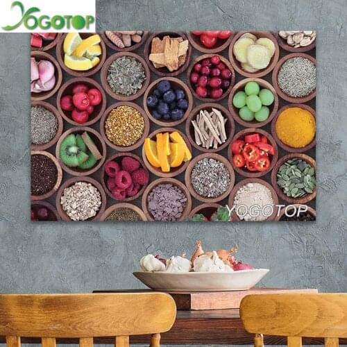 Large Fruit Snack Pictures Food Kitchen Decor Diy Diamond Painting 5D Diamond Embroidery Full Mosaic rhinestone Wall Art YY1484