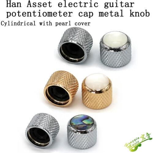 Korean electric guitar bass potentiometer knob cap electronic cap gold silver cap volume tone metal knob