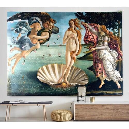 World masterpiece art decor tapestry decorative Wall Hanging curtain spread covers cloth blanket art tapestry giant poster