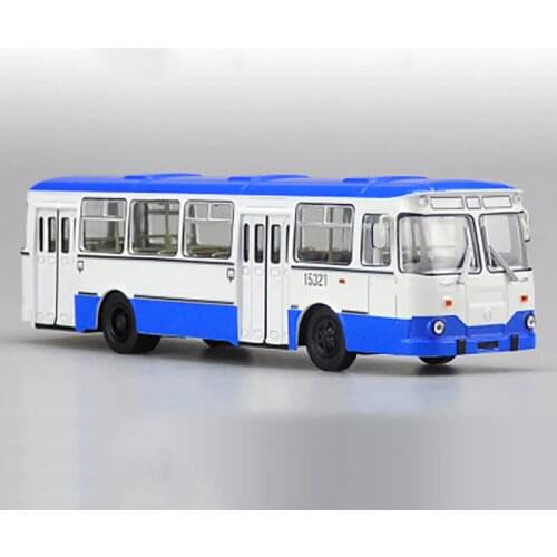 1/43 scale Russian Bus Metal Alloy Trackless Bus car Model Diecast Model Childrens Car Toys tools Gift Collection display