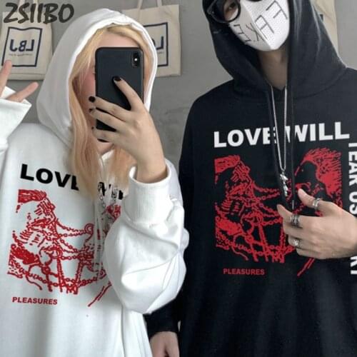 Oversize Mens Hoodies Lil Peep Peep Love Will Tear Us Apart Print Unsixe Sweatshirt Hip Hop Letter Hoodies Streetwear Coat