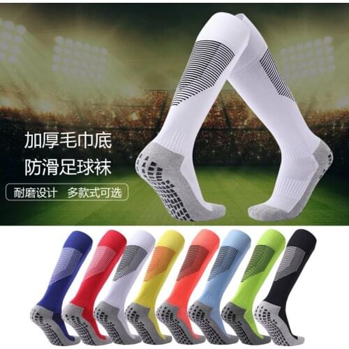 Men Non-slip Breathable Comfortable Sport Outdoor Soccer Socks Cushion Cotton Over Knee Long Football Socks Stockings