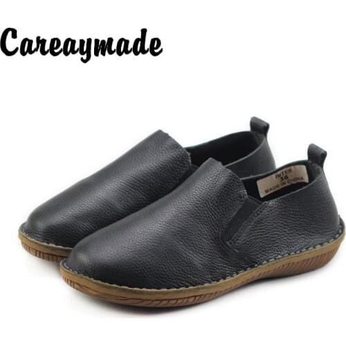 Careaymade-spring,Genuine leather shoes,pure handmade flat shoes,women the retro art mori girl shoes,Women fashion Casual shoes