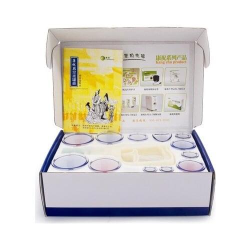 12 pcs acupuncture massage magnetic vacuum cupping set B12 thicken suction cups with one U shape cup