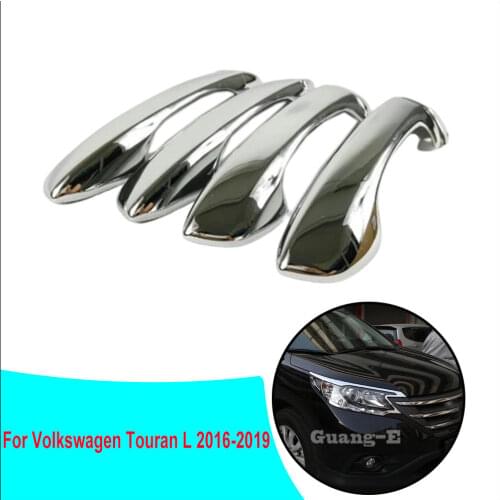 Car Body Cover Protect Stick Frame Trim ABS Chrome Door Handle 8pcs For VW Volkswagen Touran L 2016 2017 2018 2019