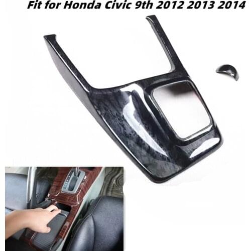 Carbon Fiber Brother Car Interior Decoration Partner Frame Panel Water Stickers Fit for Honda Civic 9th 2012 - 2014 Accessories