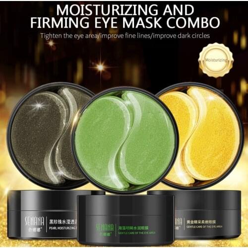 Moisturizing Seaweed Crystal Collagen Eye Mask patch Anti-Wrinkle Anti Age Reduce dark circles bags under the eyes 60pcs TSLM1