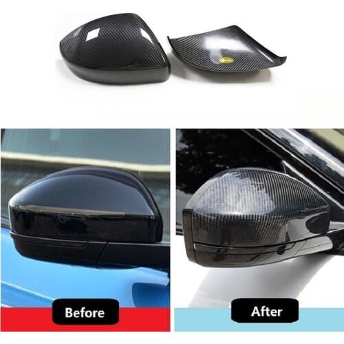 Fit For Land Rover Range Rover Evoque Sport 2014- 2020 Dry Carbon Fiber Side Rear View Mirror Cover Caps Car Accessoires