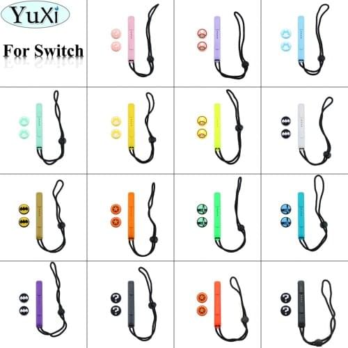 YuXi For Switch Joy-Con Wrist Strap Sling For Nintendo Switch NS NX Console Joy-Con Wrist Wraps With 2PCS Thumb Stick