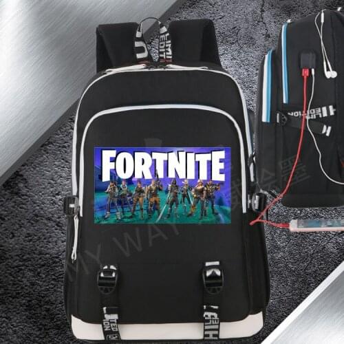 FORTNITE School Backpack For Teenager Boy Girls usb Charge Bagpack Male Bags College Student Backpack For School Book Bag
