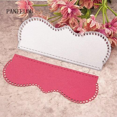 PANFELOU 15x6cm Decorative edge metal craft Carbon Steel Cutter paper die cutting dies Scrapbooking/DIY Embossing cards
