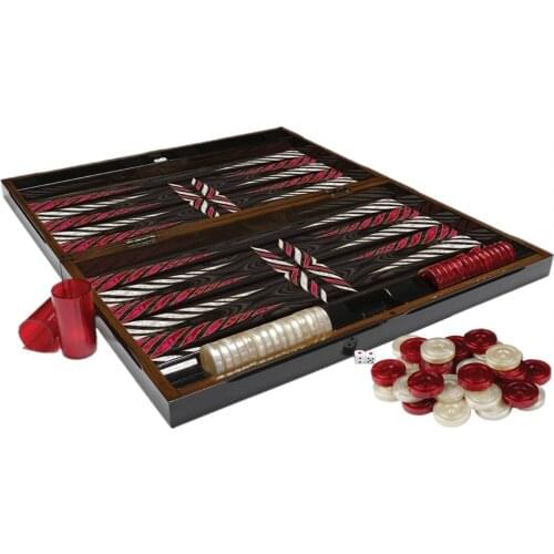 Trendy Wooden Black Backgammon High Grade Backgammon Chess Travel Chess Set Fine Wooden Chessboard Classic Game