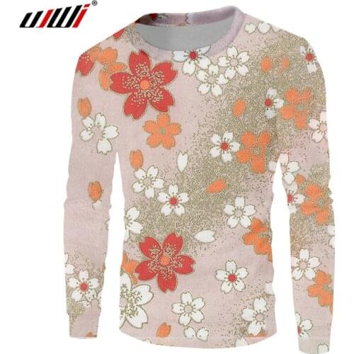 UJWI Men's Hoodies With Flowers