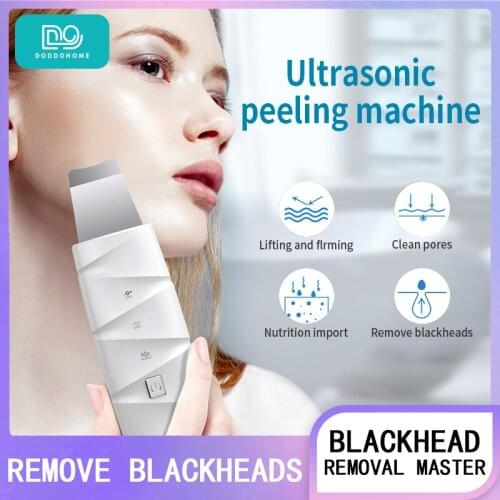 Doddohome Ultrasonic Skin Scrubber Deep Face Cleaning Machine Peeling Shovel Facial Pore Cleaner Face Skin Scrubber Lift Machine