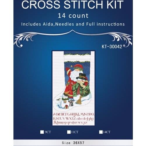Top Quality Lovely Hot Sell Counted Cross Stitch Kit Old World Holiday Ornaments Similar DMC kt-30042 christmas sock 11