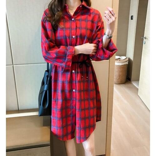 Fashion Women Long Sleeve Plaid Shirt Coat Top Sunproof Summer Thin Casual Lapel Long Cardigan Jackets Outerwear Boho Streetwear