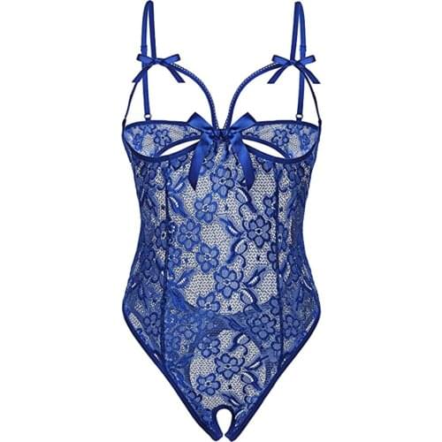 Women Lace Sexy Lingerie Open Bras Crotchless Erotic Lingerie Bodysuit Sex Underwear One-piece Bodys Suit Porn Teddies Costumes