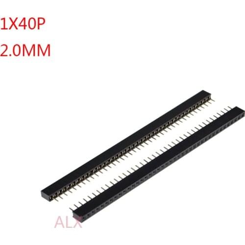 10PCS 1X40 PIN Single Row Straight FEMALE PIN HEADER 2.0MM PITCH Strip Connector Socket 1*40 40p 40PIN 40 PIN FOR PCB BOARD